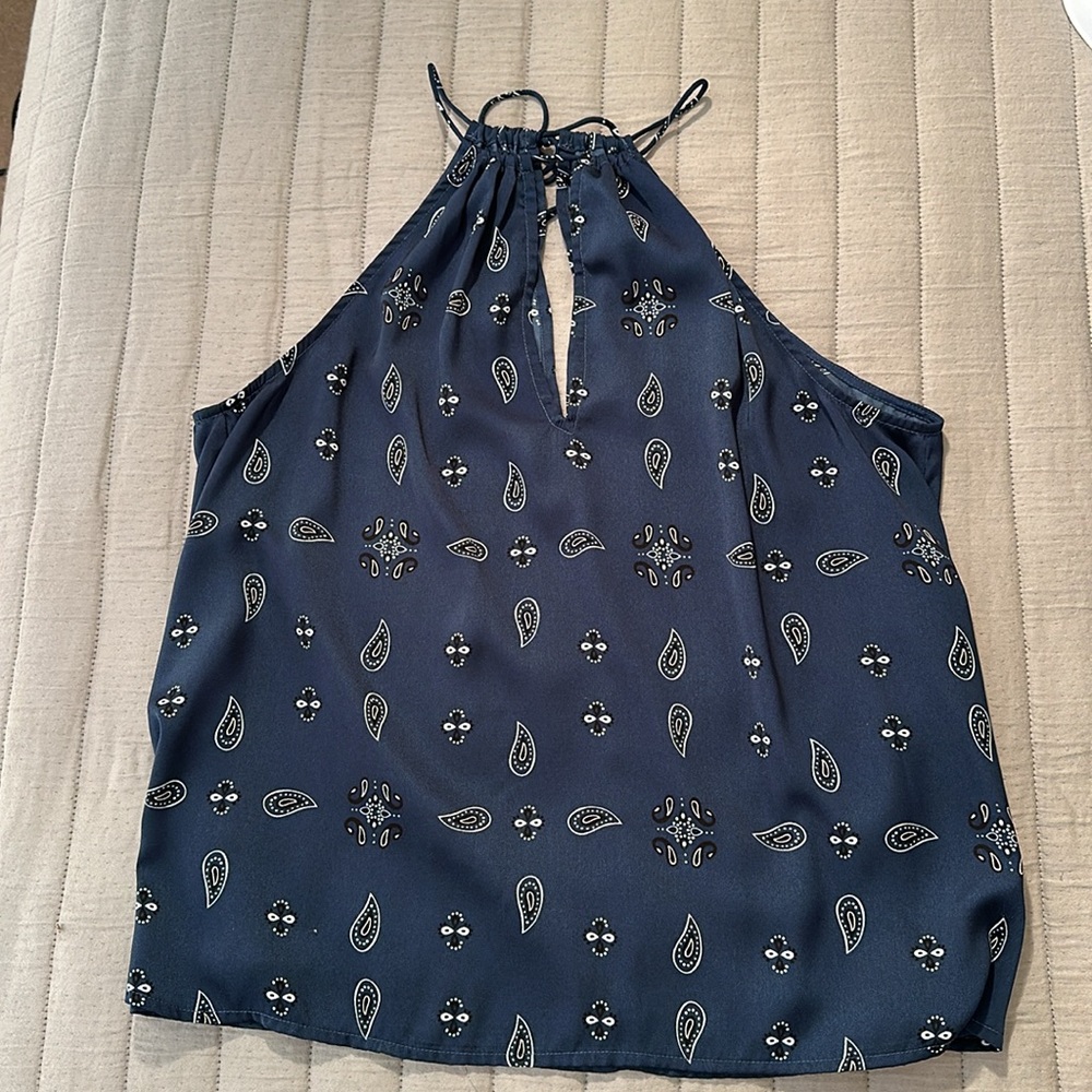 The Fifth Label, blue paisley sexy blouse top